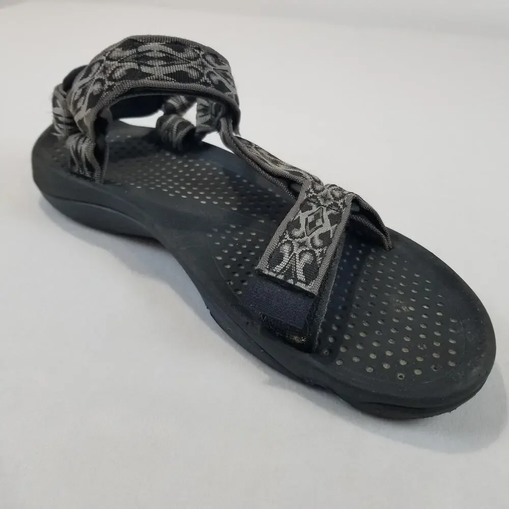 Teva Sandals Mens Size 9 Black Gray Geometric Strap Sport Hiking Water 6502